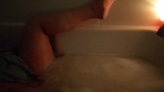 Late Night Self Care: BBW MILF takes a bath and gets off