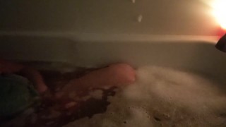 Late Night Self Care: BBW MILF takes a bath and gets off