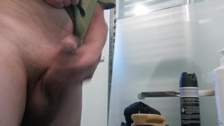Pulling out my dick, jerking off with cumshot