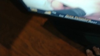 Guy Watches PornHub and Starts Jerking Off, Cock throbbing & Cumming Hard 4K POV