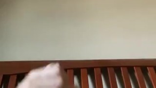 Stroking that hot cock 