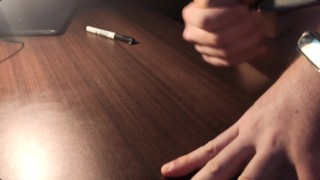 Uncut teen boy wank and cum