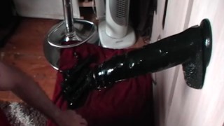 bbc oil dildo cock sucking