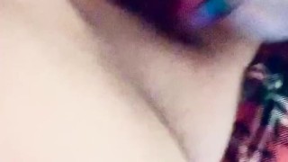 Getting myself off before he fucks me