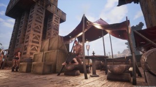 public fuck in the market at night and day