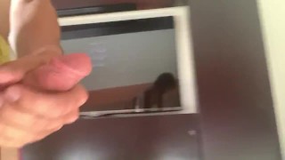 Solo masturbation in a hotel