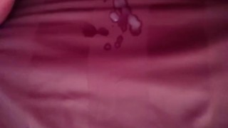 Fat hairy cum hand free anal orgasm