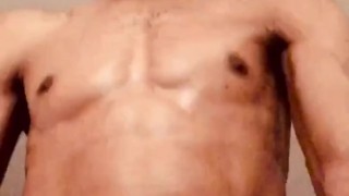 Big Black Cock Masturbation. Tall Athlete Stroking Long Chocolate BBC