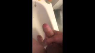 Cumming in shower HD