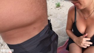 SUCKED HIS DICK ON A PRIVATE BEACH