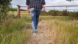 Alice - Desperate to pee, then lost it and pissed myself in jeans and panties ;)