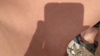 Kinky Selfie - Real amateur kinky nudist couple on the beach. Pissing. Facesitting. Squirt. Blowjob.