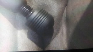 Ebony Pussy Meets Vibrator Quick Squirt