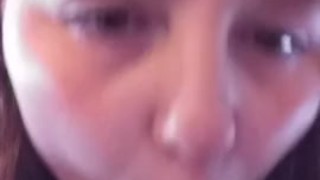 Sucking my dildo