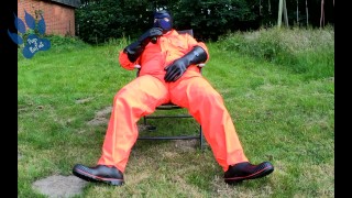 waterproof after-work wank out in the garden