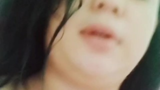CHUBBY Ladyboy Masturbate and playing her new dildo