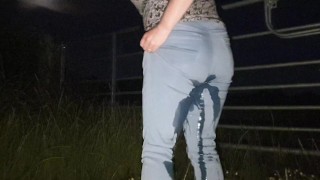 Alice - A quick jeans wetting on a country road