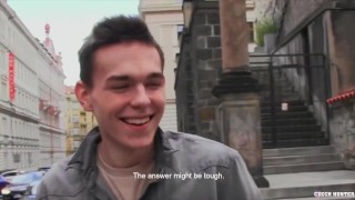 CZECH HUNTER 529 - Amateur Twink Gets Convinced To Deepthroat And Bareback