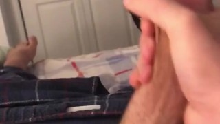 Hung and horny frat boy jerking off