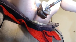 Pussy Stretched Up Close On BBC Fuck Machine