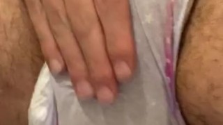 Pissing in my already wet diaper 