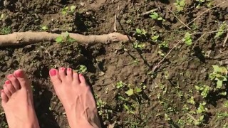 Lucy Love Walks Barefoot Muddy Mess