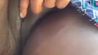Indian Ebony Bbw Plays With her Fat Chubby Pussy By The Car 