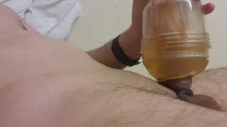 Intense fleshlight orgasm!