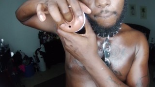 Toy play Ebony male Solo Let play with your pussy Mr.C role play