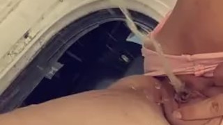 Peeing together out side the store