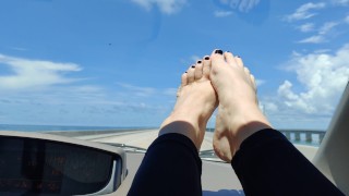 My feet at 7 mile bridge fl