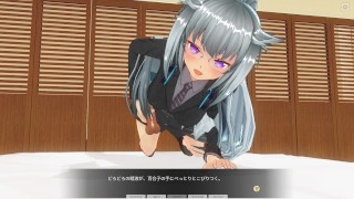 3D HENTAI сute girl jerk off you POV