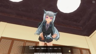 3D HENTAI сute girl jerk off you POV