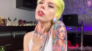 Tattooed and pierced Helly_Rite makes her holes wet OnlyFans teaser