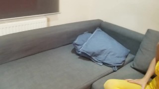 Pixiee Little strips after swallowing all of Chazzy's cum