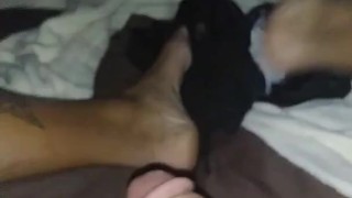 Stroking cock