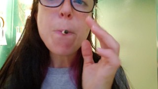 Nerdy Milf Pissing into A Wad of TP Before bed