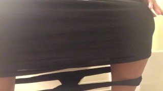 Busty Mistress peeing