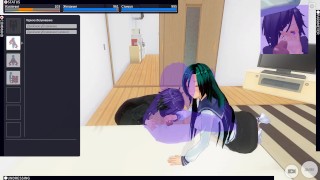 3D ХЕНТАЙ POV две девочки облизывают твой член