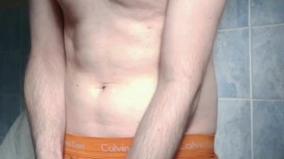 Rubbing my nipple with toothbrush and cumming