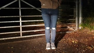 Alice - Wetting myself in public while our female freind watches me from the car! ;)