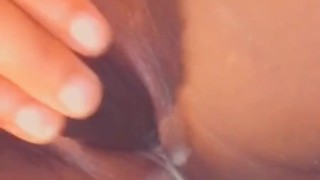 Watch how my pretty pink pussy cream pt2