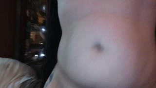 Wife bouncing ass and tits