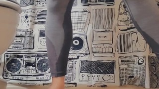 Horny and Desperately Wetting Gray Spandex