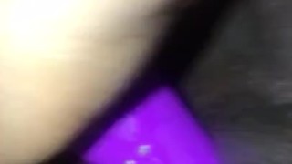Ebony teen plays with fat wet pussy and cums!