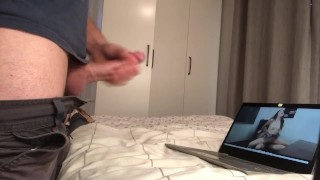 Huge cumshot , big dick , solo male 