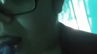 BBW Heidi deep throats a vibrator and fondles her big soft titties