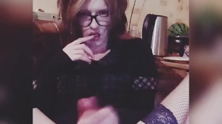 Crossdresser Hattabi4ik Femboy Fetish Massive Self Facial Gold Rain (Self Facial Pissing)