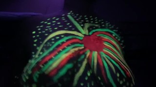 Fucking around with paint and black lights. 