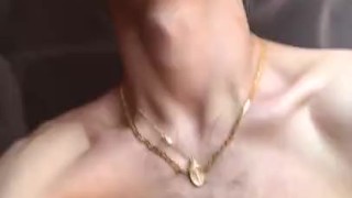 Hot twink boy jerking in caravan